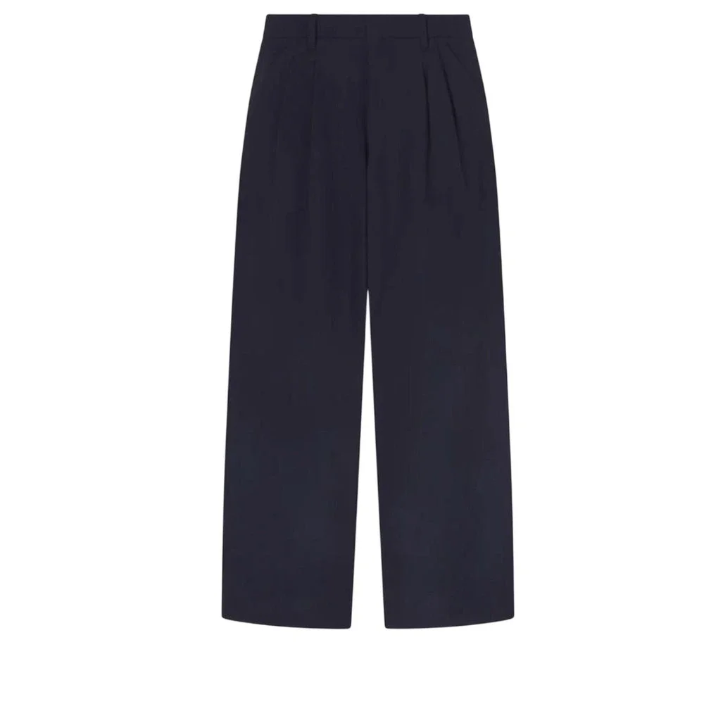 A.L.C. Charles Pants sz 0 Wide Leg High Rise‎ Minimalist Wool Blend Quiet Luxury